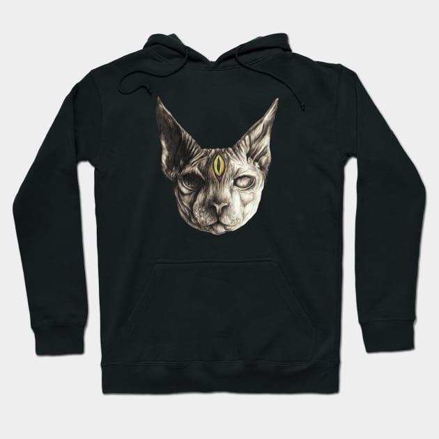 Third Eye cat Hoodie by syans_ashes